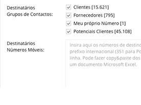 SMS para 1 ou para 1 Milhão